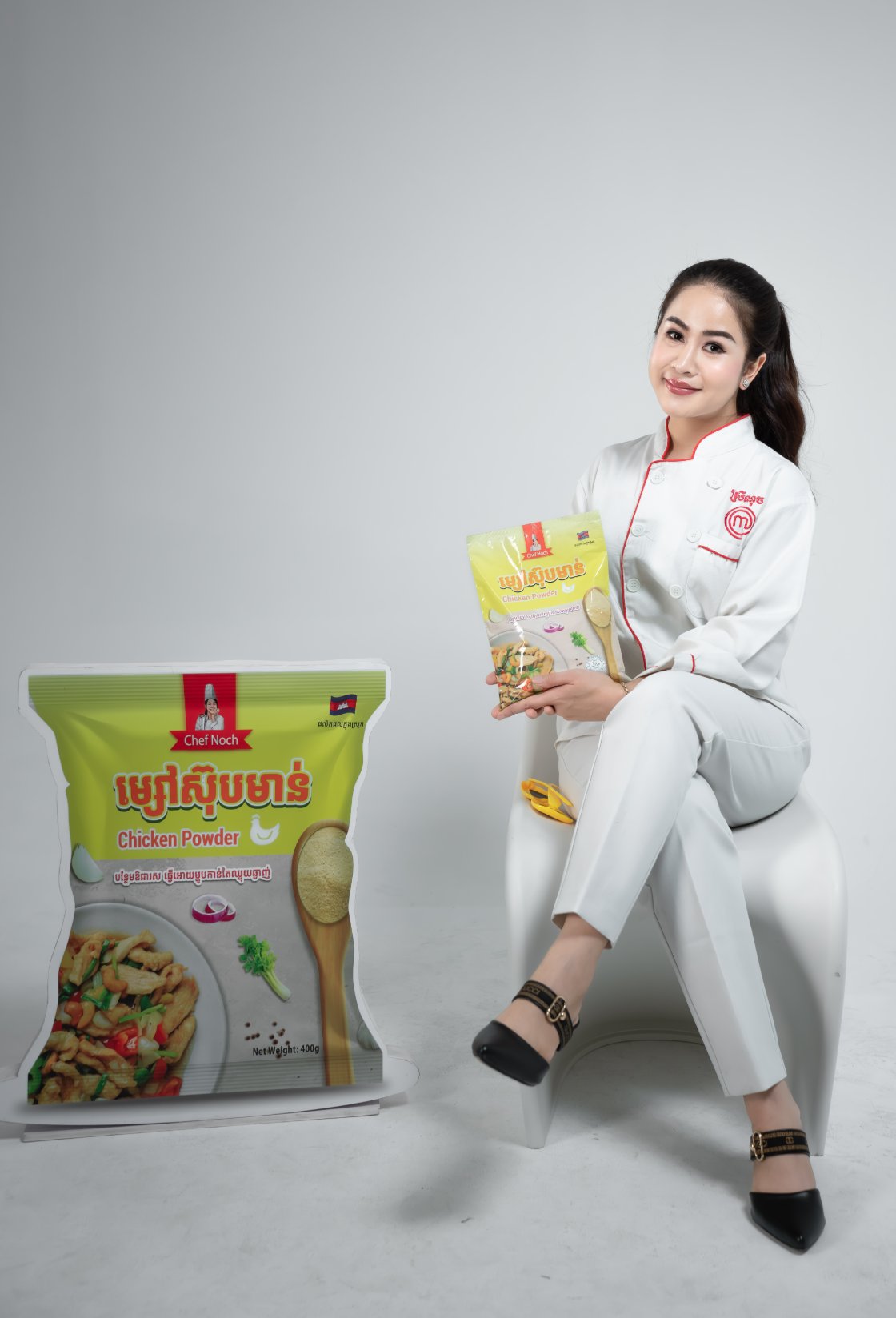 Chef Noch founder with the Chicken Powder product range